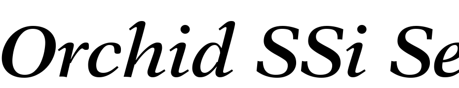 Orchid SSi Semi Bold Italic Font Download Free
