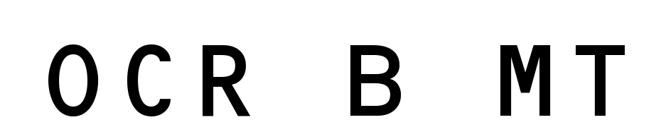 OCR B MT Font Download Free