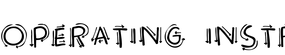 Operating Instructions Font Download Free