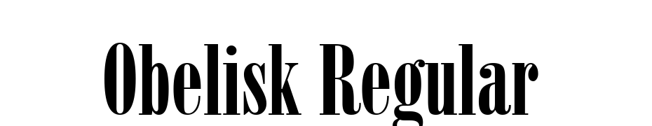 Obelisk Regular Font Download Free