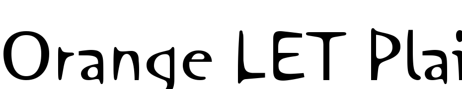Orange LET Plain:1.0 Font Download Free