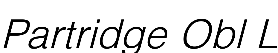 Partridge Obl Li Font Download Free