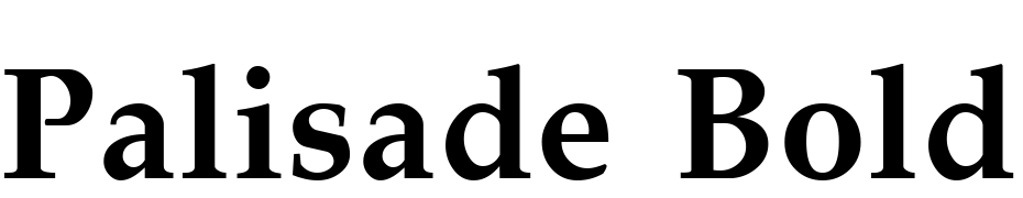 Palisade Bold Font Download Free