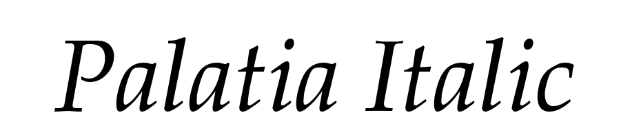 Palatia Italic Font Download Free