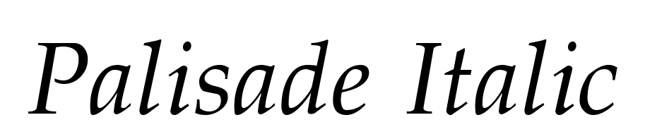 Palisade Italic Font Download Free