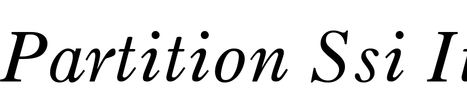 Partition Ssi Italic Font Download Free