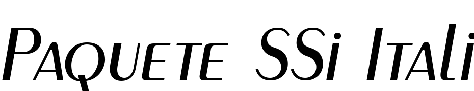 Paquete SSi Italic Font Download Free
