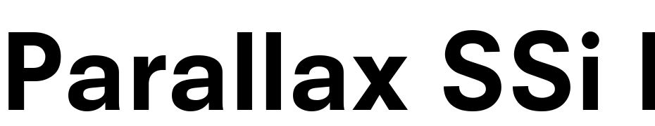 Parallax SSi Bold Font Download Free