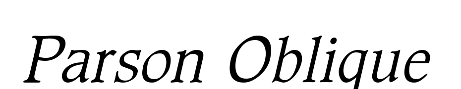 Parson Oblique Font Download Free