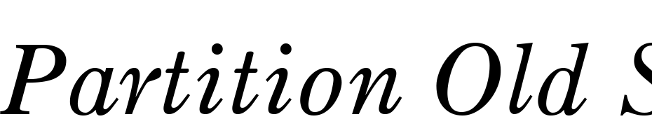Partition Old Style SSi Normal Font Download Free