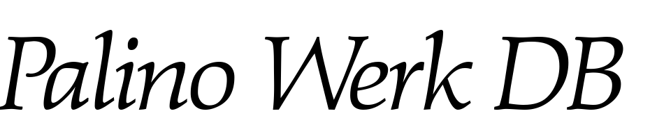 Palino Werk DB Italic Font Download Free