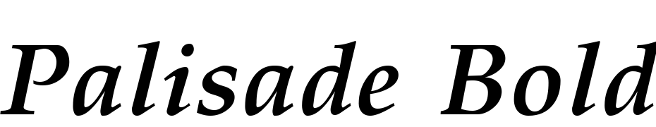 Palisade Bold Italic Font Download Free