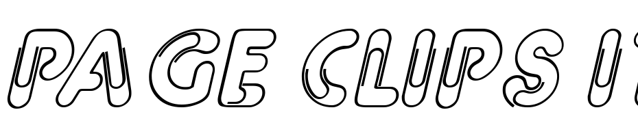 Page Clips Italic Font Download Free