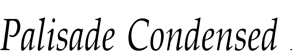 Palisade Condensed Italic Font Download Free
