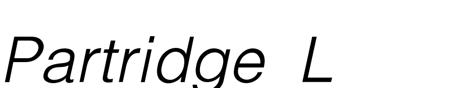 Partridge Light Light Italic Font Download Free