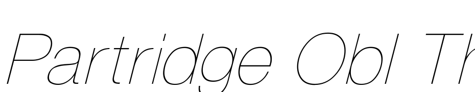 Partridge Obl Th Font Download Free