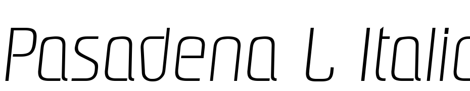 Pasadena L Italic Font Download Free