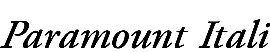 Paramount Italic Font Download Free