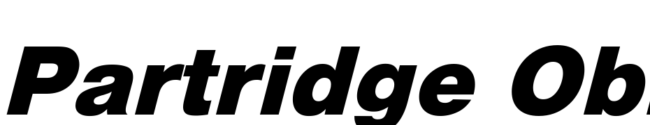 Partridge Obl He Font Download Free