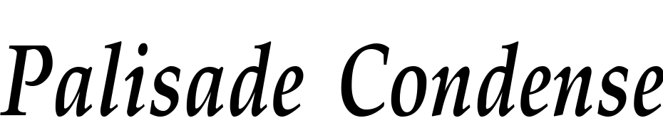 Palisade Condensed Bold Italic Font Download Free