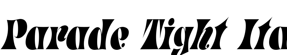 Parade Tight Italic Font Download Free