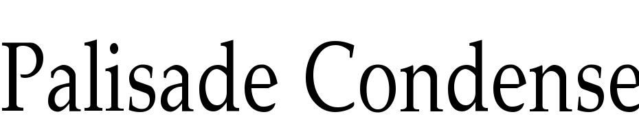 Palisade Condensed Regular Font Download Free
