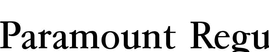 Paramount Regular Font Download Free