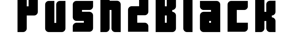 Push2Black Font Download Free