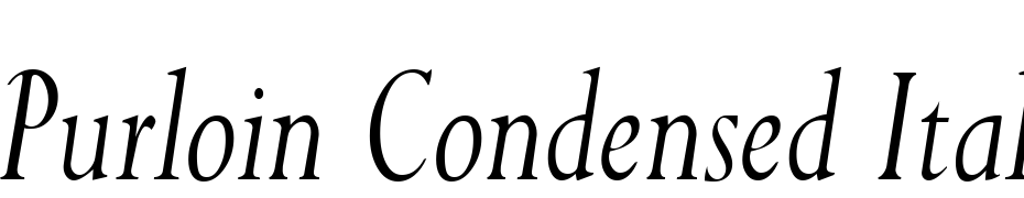 Purloin Condensed Italic Font Download Free
