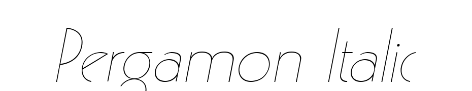 Pergamon Italic Font Download Free