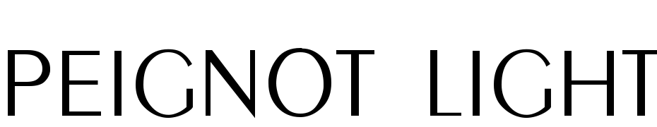 PEIGNOT LIGHT Thin Font Download Free