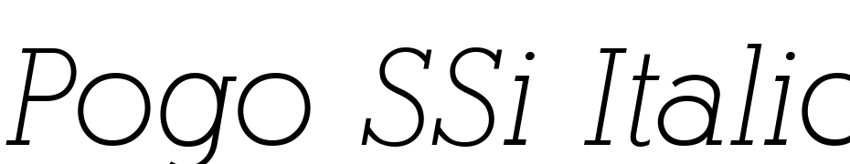 Pogo SSi Italic Font Download Free