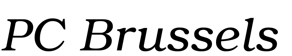 PC Brussels Light Italic Font Download Free