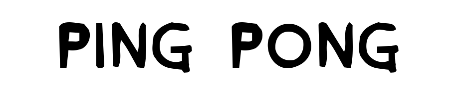 Ping Pong Font Download Free