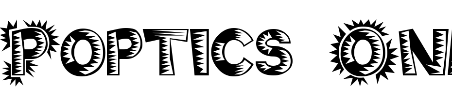 Poptics One Font Download Free