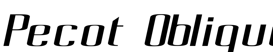 Pecot Oblique Font Download Free