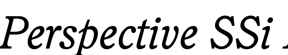 Perspective SSi Italic Font Download Free