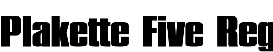 Plakette Five Regular DB Font Download Free