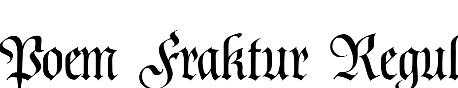 Poem Fraktur Regular DB Font Download Free