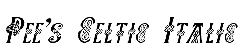 Pee's Celtic Italic Scarica Caratteri Gratis