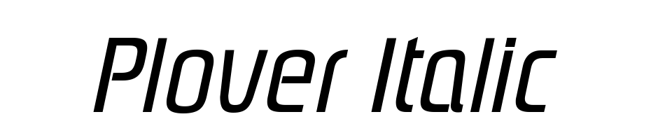 Plover Italic Font Download Free