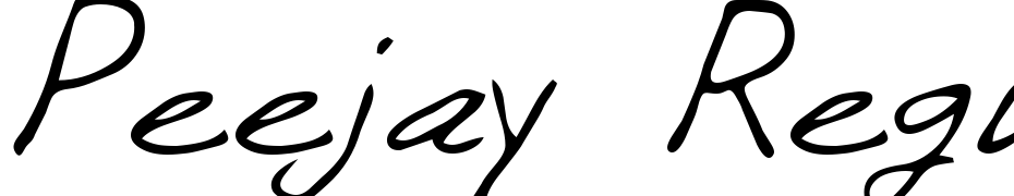Peejay Regular Font Download Free