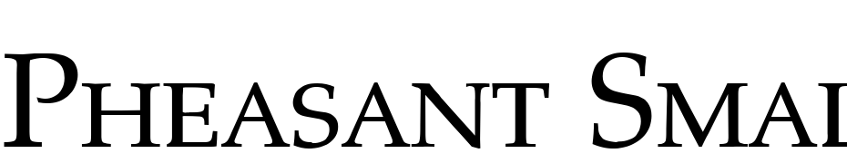Pheasant Small Caps Font Download Free