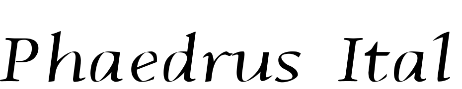 Phaedrus Italic Font Download Free