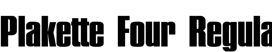 Plakette Four Regular Font Download Free