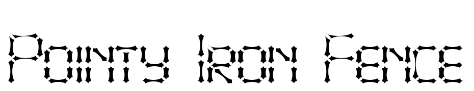 Pointy Iron Fence Font Download Free