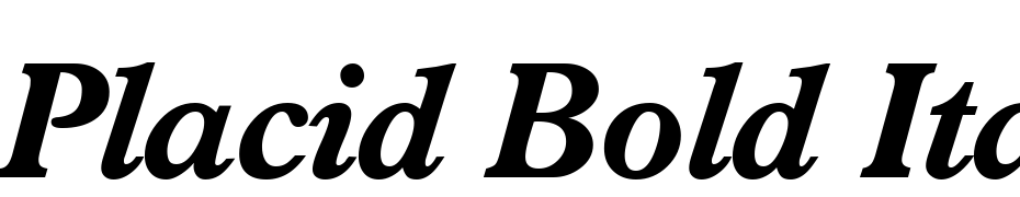 Placid Bold Italic Font Download Free