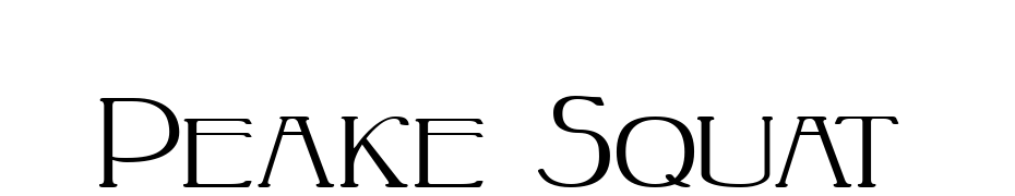 Peake Squat Font Download Free