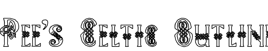 Pee's Celtic Outline Font Download Free