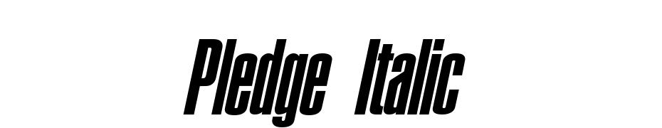 Pledge Italic Font Download Free